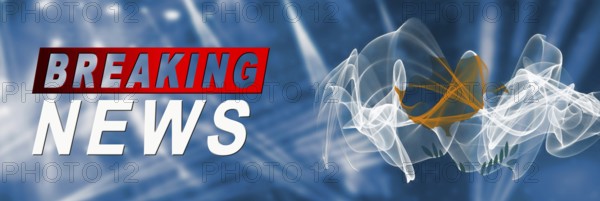 Cyprus Breaking News, Smoke Flag Background