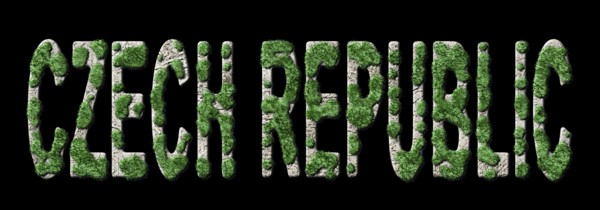Czech Republic Reforestation and Climate Message, Sustainable Green Typography, Green Agenda