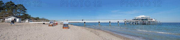 Panorama, Seeschlösschenbrücke on Timmendorfer Strand, Schleswig-Holstein