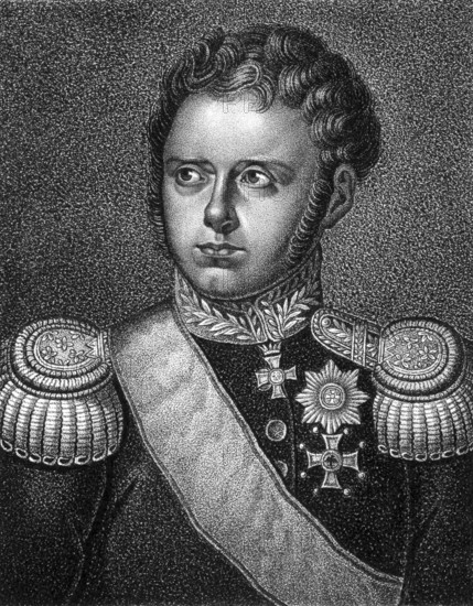 William I of Wurttemberg (1781-1864) on engraving from 1859. Second King of Wurttemberg during 1816-1864. Engraved by unknown artist and published in Meyers Konversations-Lexikon, Germany, 1859, Europe