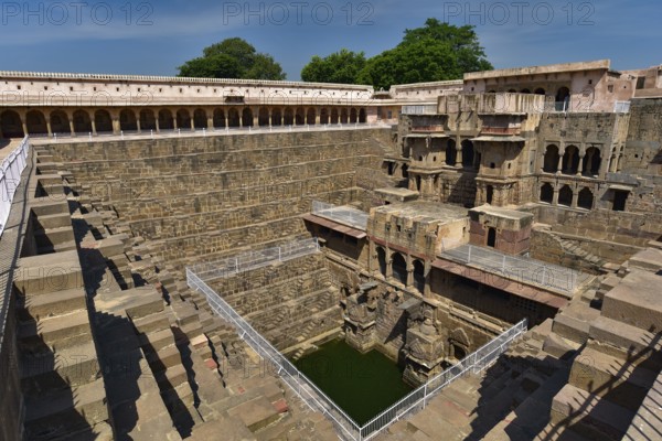Chand Baori, a stepwell in Rajasthan, India, Asia