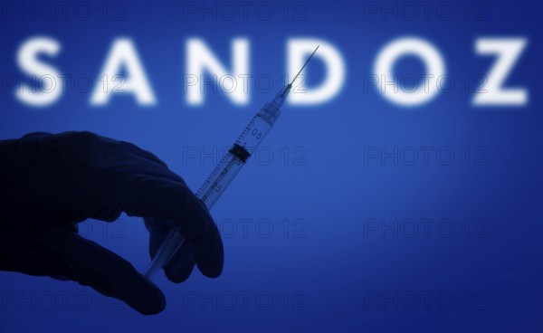 Sandoz logo is displayed on smartphone. Sandoz Group AG is a Swiss company generic pharmaceuticals and biosimilars