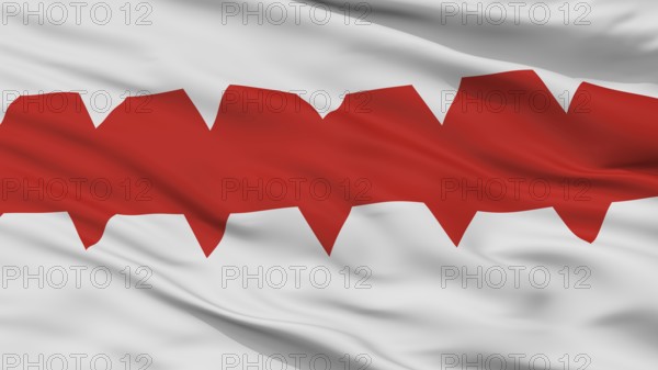 Omsk City Flag, Country Russia, Closeup View
