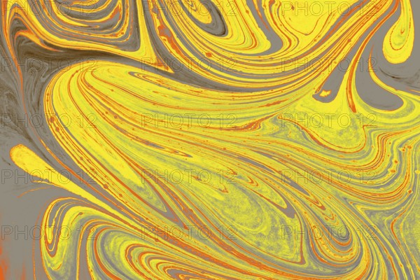 Ebru marble effect surface pattern design for print