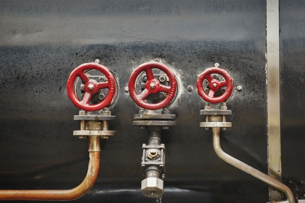 Valves on the Boiler of Steam Locomotive St. Wolfgang, Austria, Europe