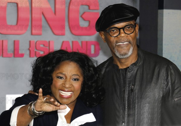 LaTanya Richardson and Samuel L. Jackson at the Los Angeles premiere of 'Kong: Skull Island' held at the El Capitan Theatre in Hollywood, USA on March 8, 2017