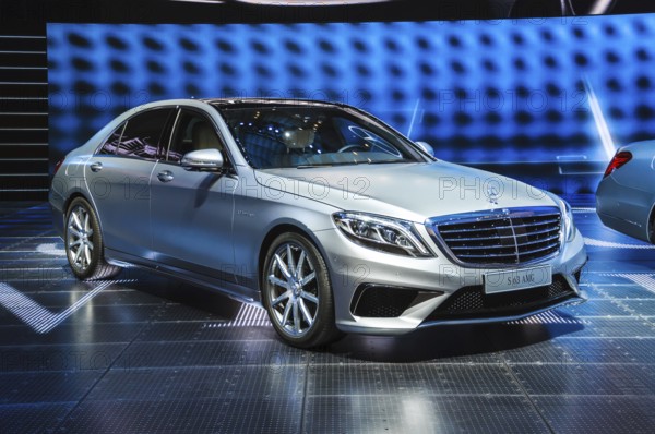 FRANKFURT - SEPT 21: Mercedes-Benz S63 AMG presented as world premiere at the 65th IAA (Internationale Automobil Ausstellung) on September 21, 2013 in Frankfurt, Germany, Europe
