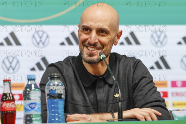 Football, U21, Friendly match, 2024/2025, Germany U21 vs. Spain U21, 26.03.2025, Merck-Stadion am Böllenfalltor, Darmstadt, Germany, Antonio DI SALVO Coach U21 Germany at the press conference, Europe