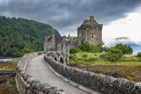 View of the Eilan Donan Castle in Scotland