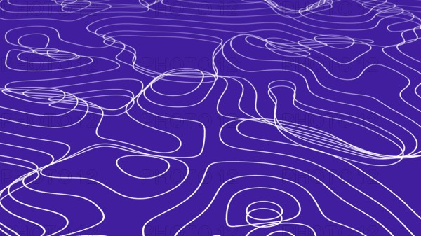 Purple 3D Topographic map background concept abstract background. Space Geography Wavy curve lines background