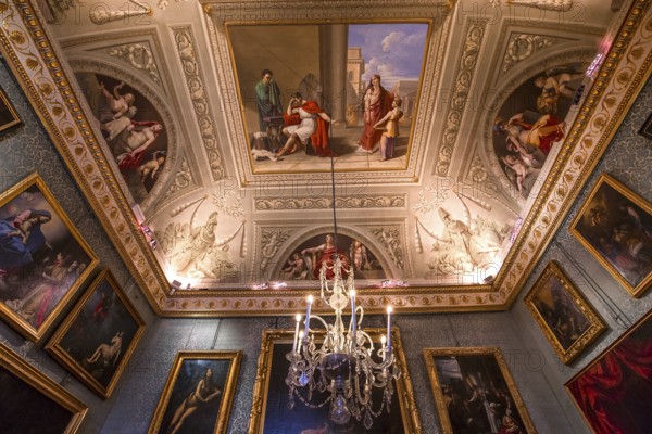 FLORENCE, ITALY, OCTOBER 28, 2015 : interiors and architectural details of Palazzo Pitti, october 28, 2015 in Florence, Italy, Europe