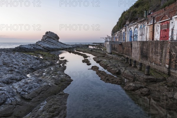 The passetto dock and pope chair at sunrise, Ancona, Italy, Europe