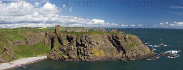 Panorama of Dunnotar Castle, Stonehaven, Scotland Scotland