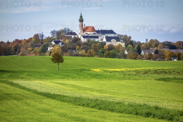 A view of Andechs monastery at Bavaria, Germany, Europe