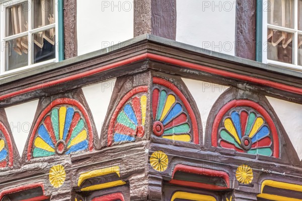 Half-timbered house in Stolberg in the Harz mountains, Germany, Europe