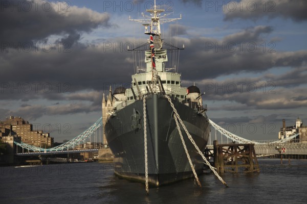 Tower Bridge in London, ship