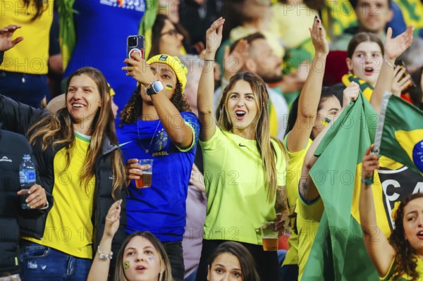BRISBANE, AUSTRALIA, JULY 29: Fans as Brazil plays France at the FIFA Women's World Cup Australia New Zealand 2023 at Brisbane Stadium on July 29, 2023