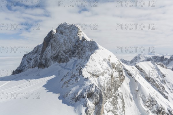 Wonderful view of the snow-covered Dachstein mountains
