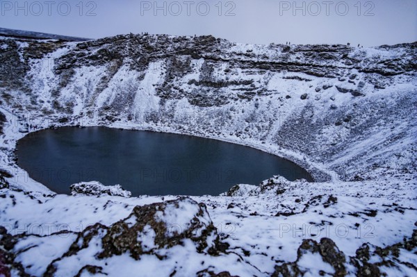 Gerizu crater lake (Iceland Gurimusunesu region). Shooting Location: Iceland