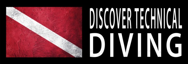 Discover Technical Diving, Diver Down Flag, Scuba flag, Scuba Diving