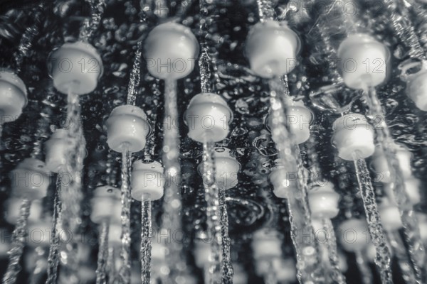 Shower head with running water closeup