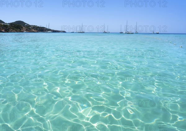 Ibiza Cala Tarida beach in Sant Josep of Balearic Islands