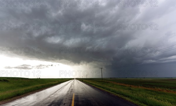 Summer Storms in the Canadian Prairies Dramatic Scenes