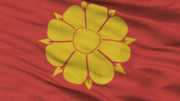 Trondheim City Flag, Country Norway, Closeup View, 3D Rendering