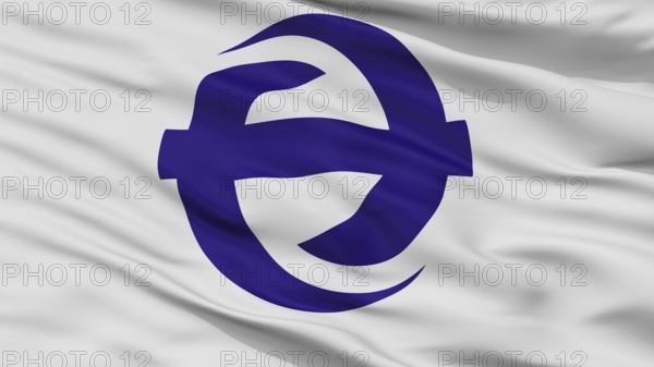 Sennan City Flag, Country Japan, Osaka Prefecture, Closeup View, 3D Rendering