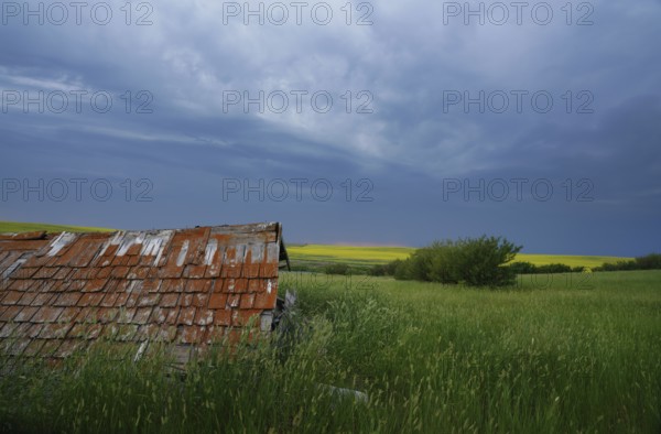 Prairie Summer Storms Saskatchewan Canada Ominous danger