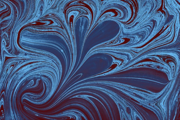 Abstract marbling floral pattern for fabric, tile design. background texture