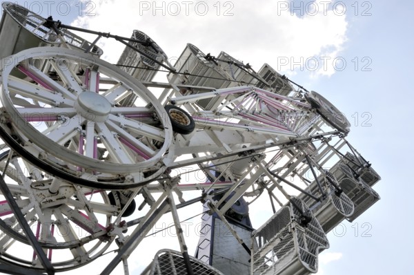 A thrilling ride at an amusement park