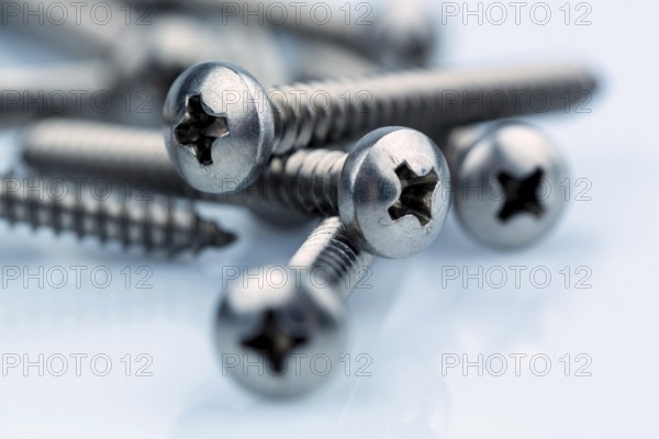 Various screws in the workshop of a commercial enterprise. Austria