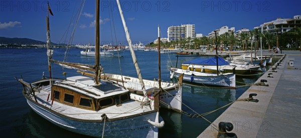 Fishing harbour, San Antonio, Ibiza, Balearic Islands, Spain, Europe