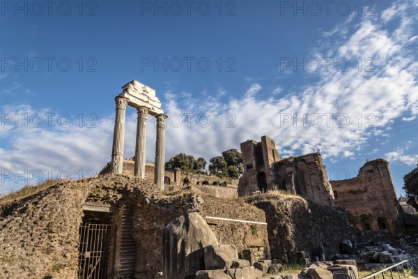 View of Forum of Rome a sunny summer day in Rome. It was for centuries the center of Roman public life