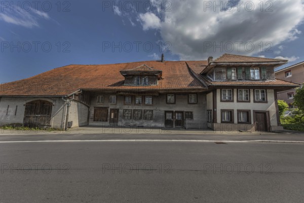 Residential house built around 1750 that has since been demolished. Menznau, Lucerne, Switzerland, Europe