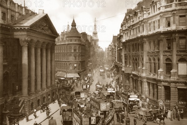 Cheapside, Mansion House, London, UK, ca 1920