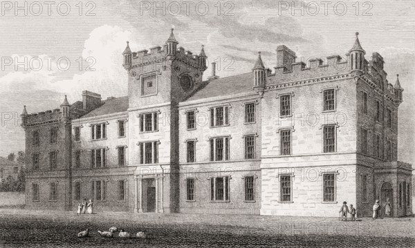 Gillespie Crescent, Gillespie's Hospital, Edinburgh, Scotland, 19th century, Views in Edinburgh by J. & H. S. Storer
