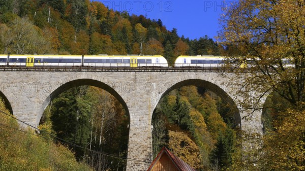 Höllental railway crosses the Ravenna viaduct