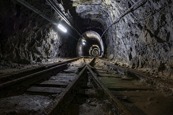 Railway in the mine of Cogne