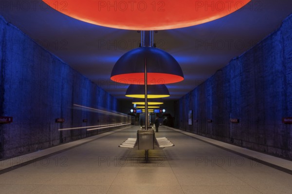 MUNICH, Germany, JANURAY 01, 2023, Scenic subway station Westfriedhof in Munich, Bavaria, Germany, Europe