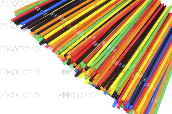A lot of new colourful drinking straws