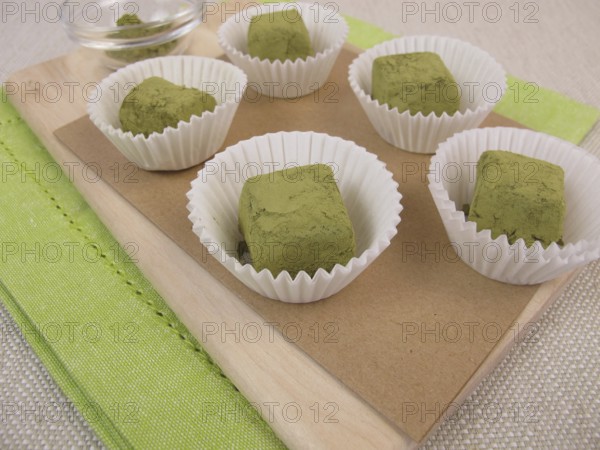 Green matcha chocolates