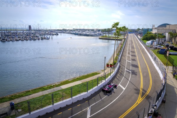 INDYCAR Series driver, KYLE KIRKWOOD (27) of Jupiter, Florida, travels through the turns during a practice session for the Firestone Grand Prix of St. Petersburg at the St. Petersburg Temporary Course in St. Petersburg FL