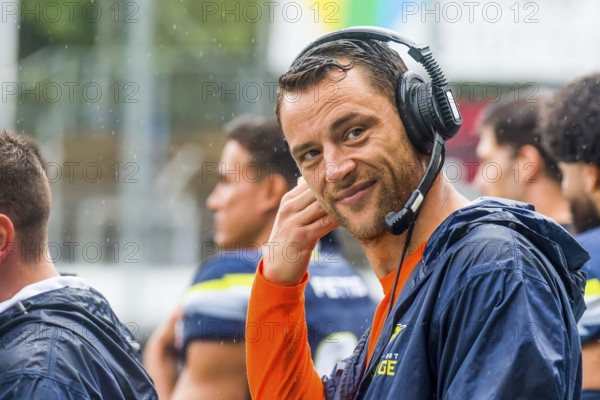 European League of Football, ELF/ Game: Barcelona Dragons at Stuttgart Surge on 18. Aug. 2024, in the Gazi-Stadion, Stuttgart, Germany, Europe