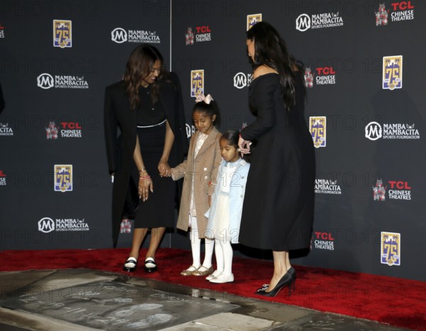 Vanessa Bryant, Natalia Diamante Bryant, Capri Kobe Bryant and Bianka Bella Bryant at Kobe Bryant hand and footprint ceremony held at the TCL Chinese Theater in Hollywood, USA on March 15, 2023., Los Angeles, California, USA, North America