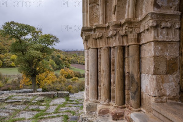 Romanic Church of Santa María La Real, Las Henestrosas de las Quintanillas, municipality of Valdeolea, Cantabria, Spain, Europe