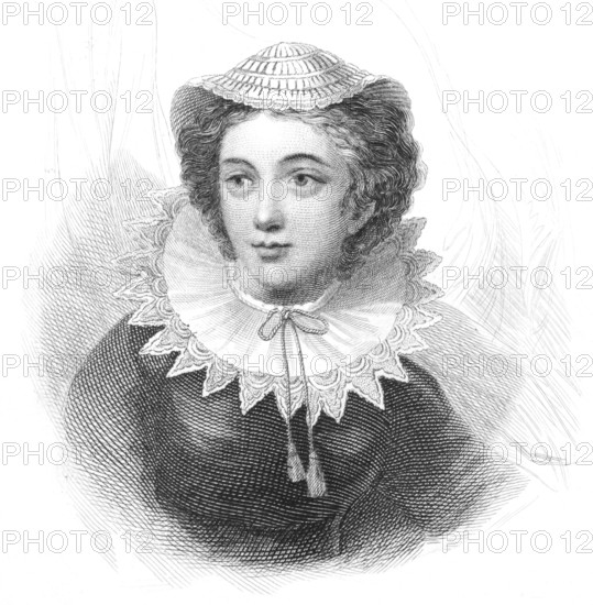 Mary I (1542-1587) on engraving from the 1800s. Queen of Scotland during 1542-1567
