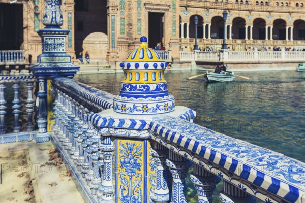Plaza de Espana Balustrade Detail, Sevilla, Spain (Seville, Plaza de Espana)