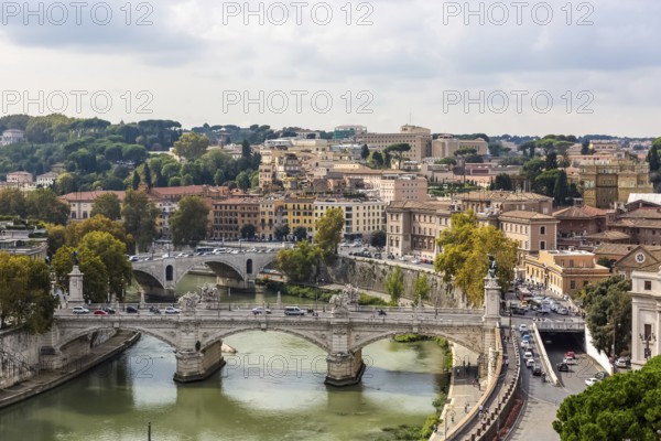 Rome, Italy - June 19, 2018: The Eternal City of Rome. The historic architecture of the city of Rome, antique statues and buildings